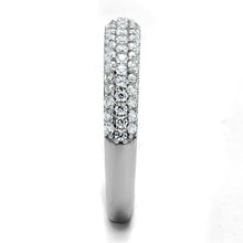 Load image into Gallery viewer, TS535 - Rhodium 925 Sterling Silver Ring with AAA Grade CZ  in Clear
