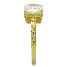 Load image into Gallery viewer, TS539 - Gold 925 Sterling Silver Ring with AAA Grade CZ  in Clear