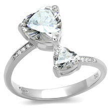 Load image into Gallery viewer, TS556 - Rhodium 925 Sterling Silver Ring with AAA Grade CZ  in Clear
