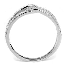 Load image into Gallery viewer, TS575 - Rhodium 925 Sterling Silver Ring with AAA Grade CZ  in Clear