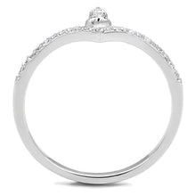 Load image into Gallery viewer, TS583 - Rhodium 925 Sterling Silver Ring with AAA Grade CZ  in Clear