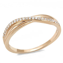 Load image into Gallery viewer, TS591 - Rose Gold 925 Sterling Silver Ring with AAA Grade CZ  in Clear