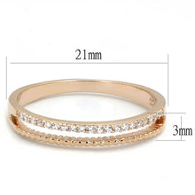Load image into Gallery viewer, TS592 - Rose Gold 925 Sterling Silver Ring with AAA Grade CZ  in Clear