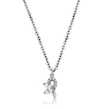 Load image into Gallery viewer, DA088 - High polished (no plating) Stainless Steel Chain Pendant with AAA Grade CZ  in Clear
