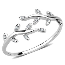 Load image into Gallery viewer, DA266 - High polished (no plating) Stainless Steel Ring with AAA Grade CZ  in Clear