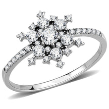 Load image into Gallery viewer, DA317 - No Plating Stainless Steel Ring with AAA Grade CZ  in Clear