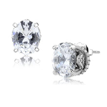 Load image into Gallery viewer, DA325 - No Plating Stainless Steel Earrings with AAA Grade CZ  in Clear