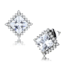 Load image into Gallery viewer, DA326 - No Plating Stainless Steel Earrings with AAA Grade CZ  in Clear