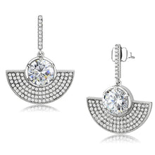 Load image into Gallery viewer, DA334 - No Plating Stainless Steel Earrings with AAA Grade CZ  in Clear