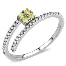 Load image into Gallery viewer, DA338 - No Plating Stainless Steel Ring with AAA Grade CZ  in Topaz