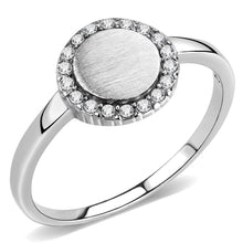 Load image into Gallery viewer, DA340 - No Plating Stainless Steel Ring with AAA Grade CZ  in Clear