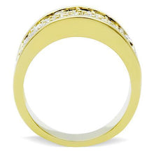 Load image into Gallery viewer, GL002 - IP Gold(Ion Plating) Brass Ring with Top Grade Crystal  in Clear