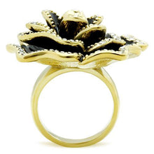Load image into Gallery viewer, GL021 - IP Gold(Ion Plating) Brass Ring with Top Grade Crystal  in Clear
