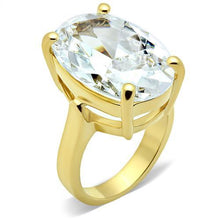 Load image into Gallery viewer, GL083 - IP Gold(Ion Plating) Brass Ring with AAA Grade CZ  in Clear