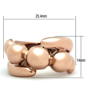 GL158 - IP Rose Gold(Ion Plating) Brass Ring with No Stone