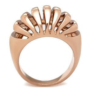 GL162 - IP Rose Gold(Ion Plating) Brass Ring with No Stone