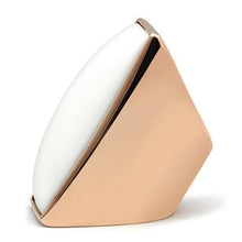 Load image into Gallery viewer, GL164 - IP Rose Gold(Ion Plating) Brass Ring with Synthetic Synthetic Stone in White