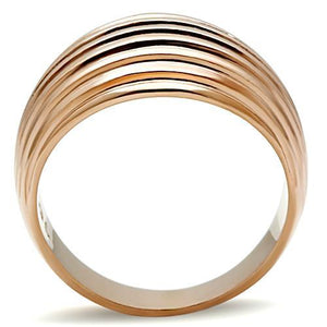 GL206 - IP Rose Gold(Ion Plating) Brass Ring with No Stone