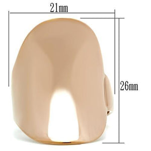 GL207 - IP Rose Gold(Ion Plating) Brass Ring with No Stone