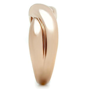 GL208 - IP Rose Gold(Ion Plating) Brass Ring with No Stone