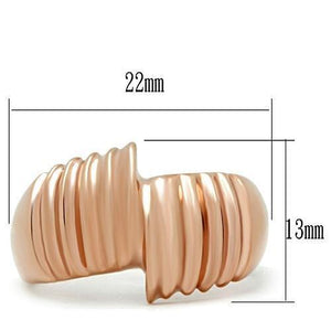 GL212 - IP Rose Gold(Ion Plating) Brass Ring with No Stone