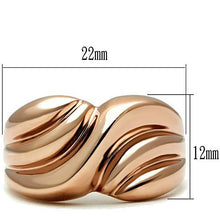 Load image into Gallery viewer, GL214 - IP Rose Gold(Ion Plating) Brass Ring with No Stone