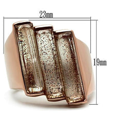 Load image into Gallery viewer, GL231 - IP Rose Gold(Ion Plating) Brass Ring with Synthetic Spinel in Topaz