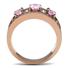 Load image into Gallery viewer, GL244 - IP Rose Gold(Ion Plating) Brass Ring with AAA Grade CZ  in Rose