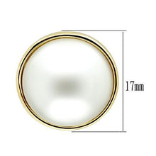 Load image into Gallery viewer, GL254 - IP Gold(Ion Plating) Brass Earrings with Synthetic Pearl in White