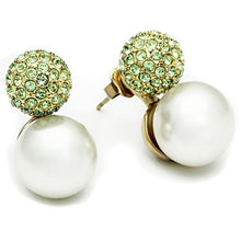 Load image into Gallery viewer, GL264 - IP Gold(Ion Plating) Brass Earrings with Synthetic Pearl in White