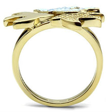Load image into Gallery viewer, GL277 - IP Gold(Ion Plating) Brass Ring with Top Grade Crystal  in Multi Color