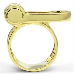GL280 - IP Gold(Ion Plating) Brass Ring with No Stone