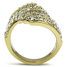 Load image into Gallery viewer, GL284 - IP Gold(Ion Plating) Brass Ring with Top Grade Crystal  in Clear