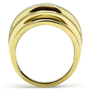 GL286 - IP Gold(Ion Plating) Brass Ring with No Stone