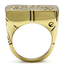 Load image into Gallery viewer, GL287 - IP Gold(Ion Plating) Brass Ring with Epoxy  in Jet