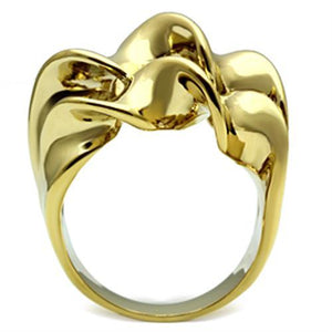 GL288 - IP Gold(Ion Plating) Brass Ring with No Stone