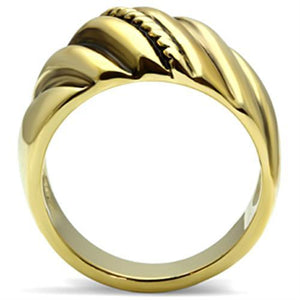 GL289 - IP Gold(Ion Plating) Brass Ring with Epoxy  in Jet