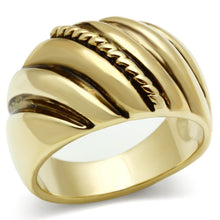 Load image into Gallery viewer, GL289 - IP Gold(Ion Plating) Brass Ring with Epoxy  in Jet