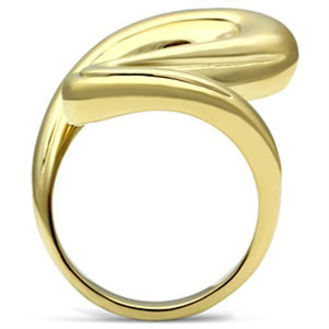 GL290 - IP Gold(Ion Plating) Brass Ring with No Stone