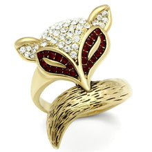 Load image into Gallery viewer, GL297 - IP Gold(Ion Plating) Brass Ring with Top Grade Crystal  in Multi Color