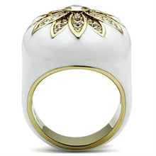 Load image into Gallery viewer, GL326 - IP Gold(Ion Plating) Brass Ring with Top Grade Crystal  in Clear