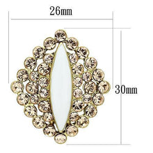Load image into Gallery viewer, GL350 - IP Gold(Ion Plating) Brass Earrings with Top Grade Crystal  in Champagne