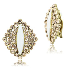 Load image into Gallery viewer, GL350 - IP Gold(Ion Plating) Brass Earrings with Top Grade Crystal  in Champagne
