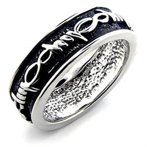 LO015 - Rhodium Brass Ring with No Stone