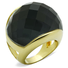 Load image into Gallery viewer, LO1172 - Gold Brass Ring with Precious Stone Conch in White