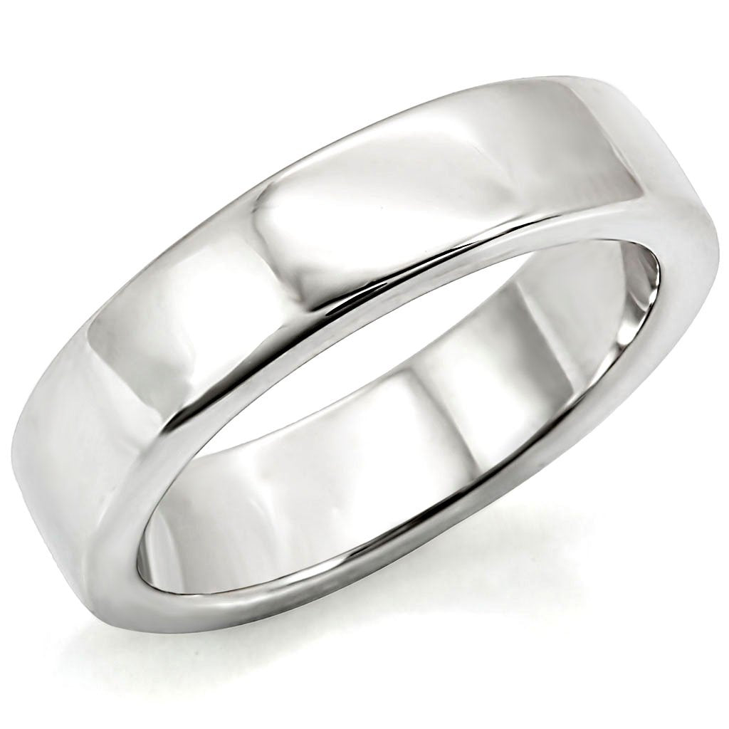 LO1261 - Rhodium Brass Ring with No Stone