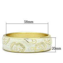 Load image into Gallery viewer, LO2131 - Flash Gold White Metal Bangle with Top Grade Crystal  in Clear