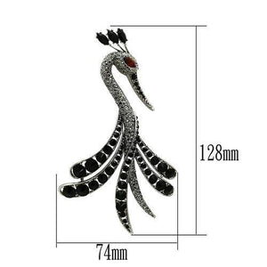 LO2393 - Imitation Rhodium White Metal Brooches with Top Grade Crystal  in Multi Color