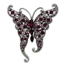 Load image into Gallery viewer, LO2396 - Imitation Rhodium White Metal Brooches with Top Grade Crystal  in Multi Color