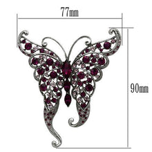 Load image into Gallery viewer, LO2396 - Imitation Rhodium White Metal Brooches with Top Grade Crystal  in Multi Color